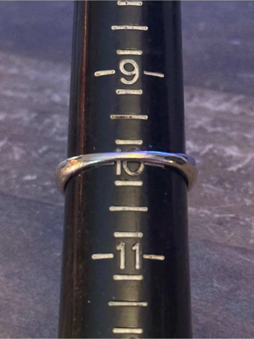 Silver tone snake signet ring